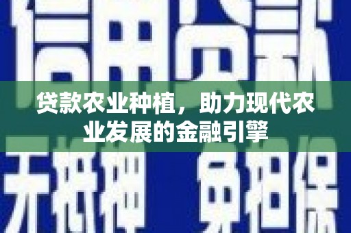 富里贷款农业种植，助力现代农业发展的金融引擎