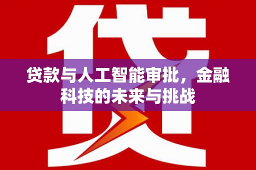 富里贷款与人工智能审批，金融科技的未来与挑战